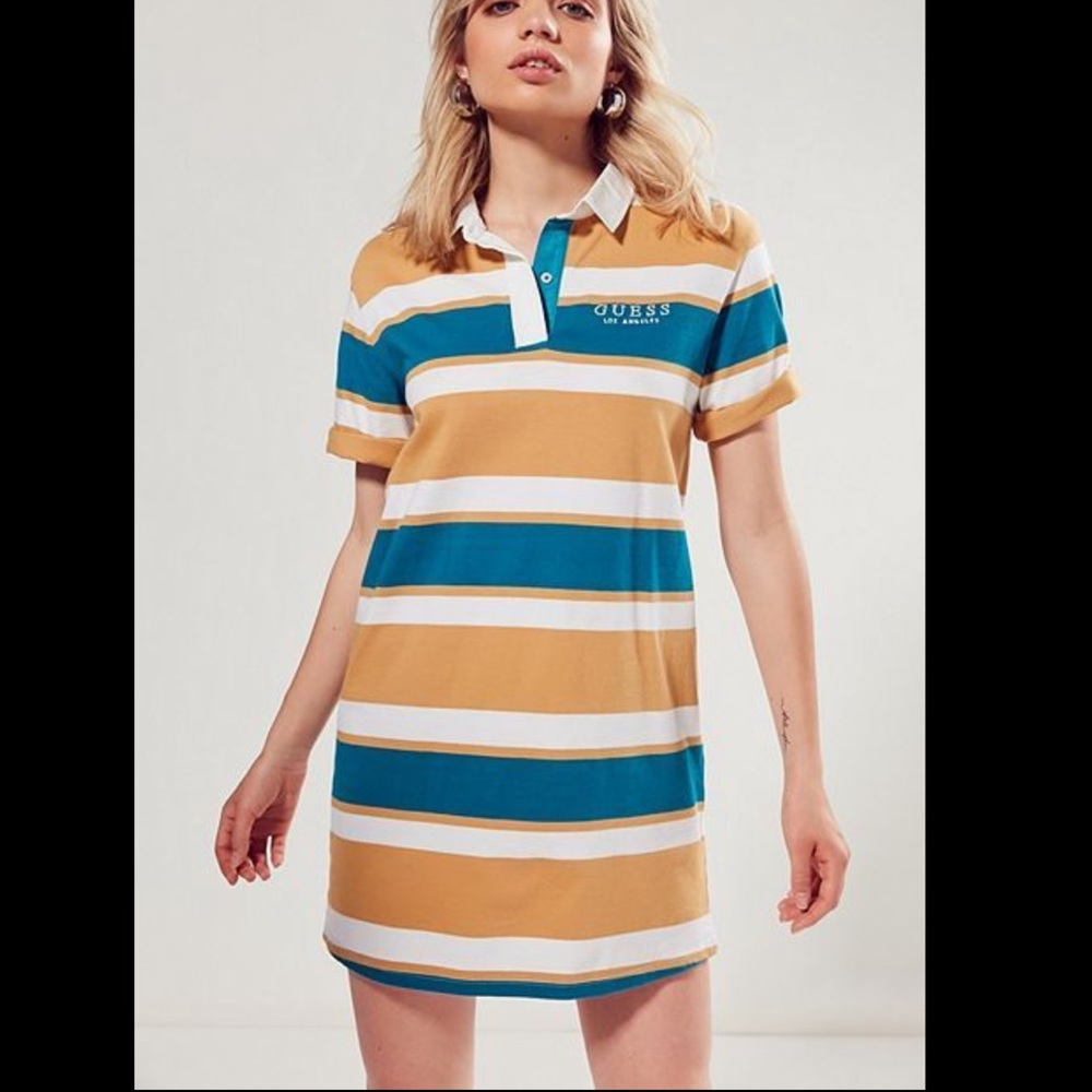 GUESS + UO Rugby Striped Shirt Dress